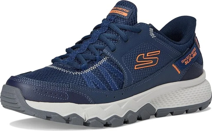 SKECHERS Dynamite AT Escapar Hands Free Slip-in Men's Shoes Navy/Orange : 7 D - Medium, Leather - Image 5
