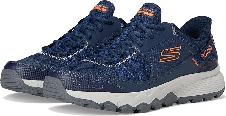 SKECHERS Dynamite AT Escapar Hands Free Slip-in Men's Shoes Navy/Orange : 7 D - Medium, Leather