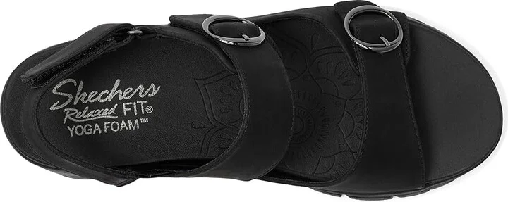 SKECHERS Easy Going - Certified Charm Women's Sandals Black/Black : 8 C - Wide - Image 2