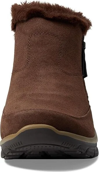 SKECHERS Easy Going - Cool Zip Women's Shoes Chocolate : 5.5 B - Medium, Suede - Image 2