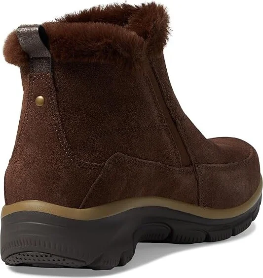 SKECHERS Easy Going - Cool Zip Women's Shoes Chocolate : 5.5 B - Medium, Suede - Image 4