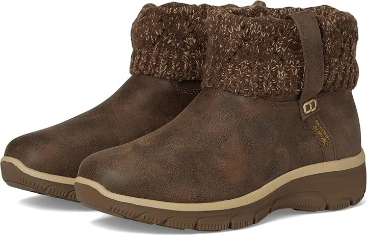 SKECHERS Easy Going - Cozy Weather 2 - Hands Free Slip-Ins Women's Boots Chocolate : 6 B - Medium