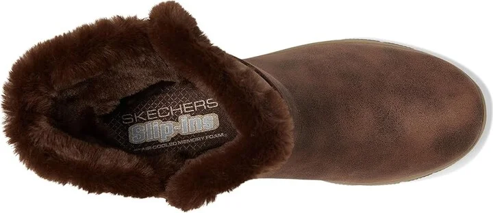 SKECHERS Easy Going - Dreamers Move - Hands Free Slip-Ins Women's Boots Chocolate : 5.5 B - Medium, Leather - Image 2