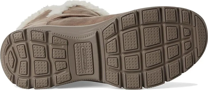 SKECHERS Easy Going - Dreamers Move - Hands Free Slip-Ins Women's Boots Dark Taupe : 6 B - Medium, Leather - Image 3
