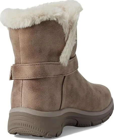 SKECHERS Easy Going - Dreamers Move - Hands Free Slip-Ins Women's Boots Dark Taupe : 6 B - Medium, Leather - Image 4