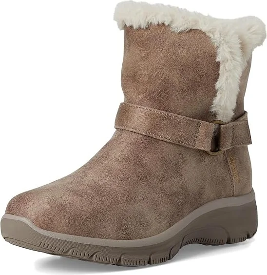 SKECHERS Easy Going - Dreamers Move - Hands Free Slip-Ins Women's Boots Dark Taupe : 6 B - Medium, Leather - Image 5