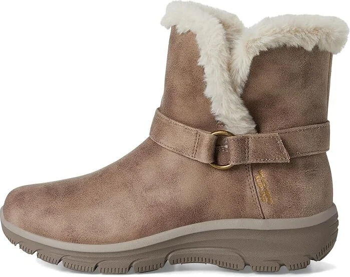 SKECHERS Easy Going - Dreamers Move - Hands Free Slip-Ins Women's Boots Dark Taupe : 6 B - Medium, Leather - Image 6