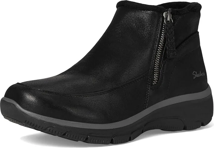 SKECHERS Easy Going - Into Fall Women's Boots Black : 5.5 B - Medium, Faux Fur/Rubber/Textile - Image 5