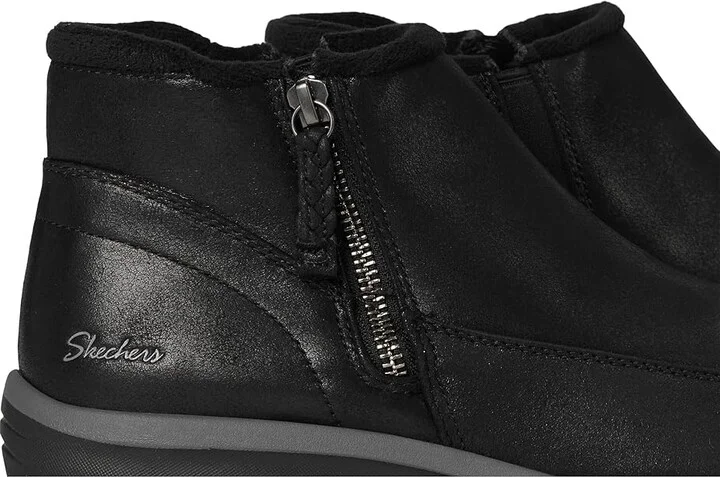 SKECHERS Easy Going - Into Fall Women's Boots Black : 5.5 B - Medium, Faux Fur/Rubber/Textile - Image 7