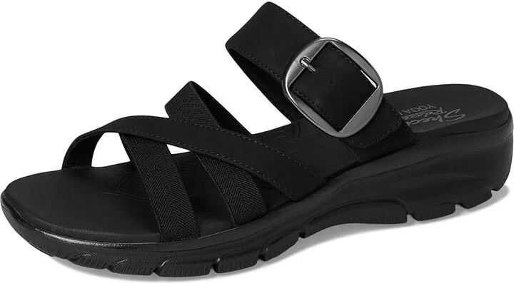 SKECHERS Easy Going - Perfect Company Women's Sandals Black/Black : 5.5 B - Medium - Image 5