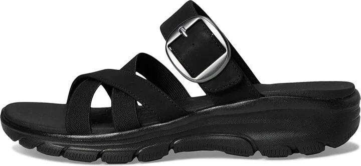 SKECHERS Easy Going - Perfect Company Women's Sandals Black/Black : 5.5 B - Medium - Image 6