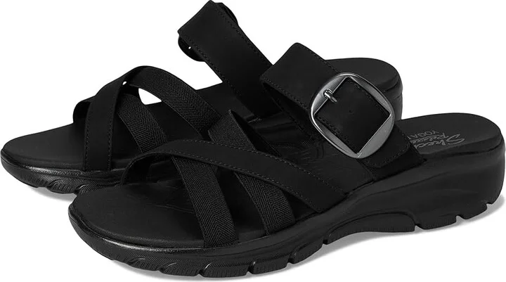 SKECHERS Easy Going - Perfect Company Women's Sandals Black/Black : 5.5 B - Medium