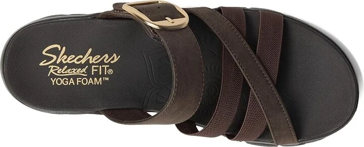 SKECHERS Easy Going - Perfect Company Women's Sandals Chocolate : 10 B - Medium - Image 2