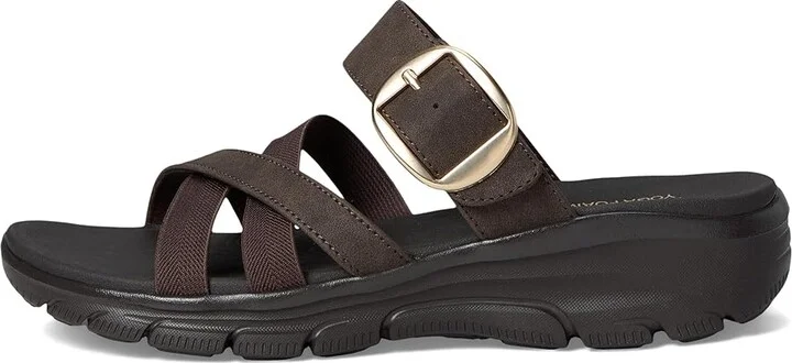 SKECHERS Easy Going - Perfect Company Women's Sandals Chocolate : 10 B - Medium - Image 6