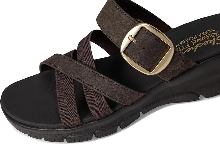 SKECHERS Easy Going - Perfect Company Women's Sandals Chocolate : 10 B - Medium - Image 7