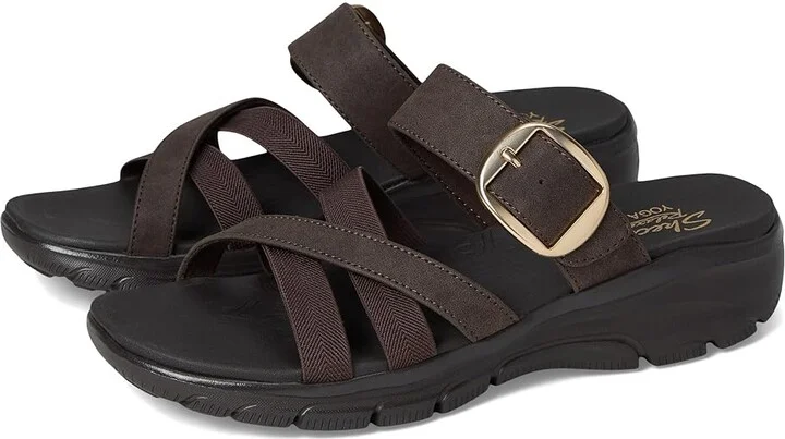 SKECHERS Easy Going - Perfect Company Women's Sandals Chocolate : 10 B - Medium