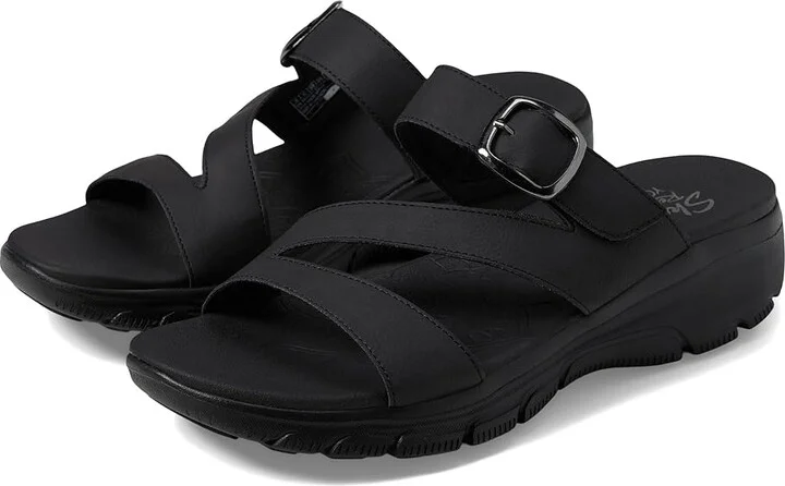 SKECHERS Easy Going - Slide On By Women's Shoes Black/Black : 6 B - Medium