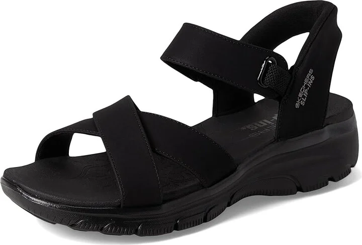 SKECHERS Easy Going - Somewhere Sunny Women's Sandals Black/Black : 11 B - Medium - Image 5