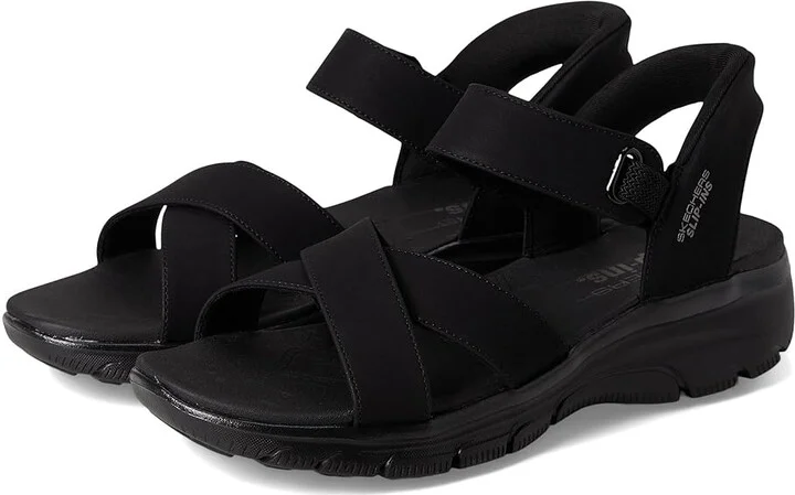 SKECHERS Easy Going - Somewhere Sunny Women's Sandals Black/Black : 11 B - Medium
