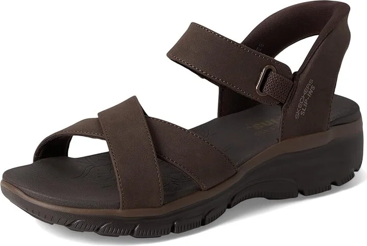 SKECHERS Easy Going - Somewhere Sunny Women's Sandals Chocolate : 7.5 B - Medium - Image 5