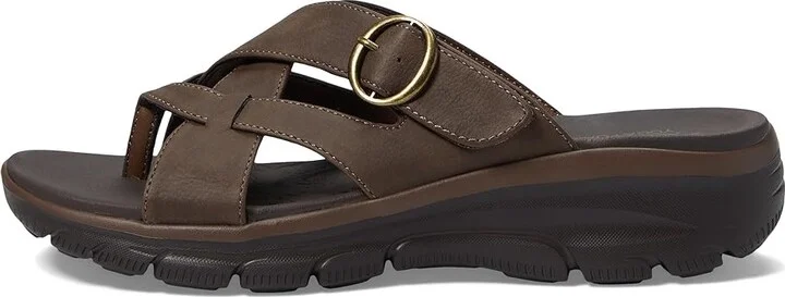SKECHERS Easy Going - Sundown Women's Shoes Chocolate : 5.5 B - Medium, Synthetic - Image 5