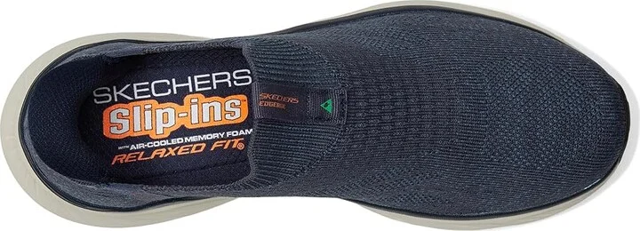 SKECHERS Edgeride Commissioner Hands Free Slip-in Men's Shoes Navy/Orange : 10.5 D - Medium - Image 2