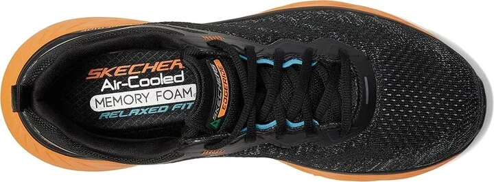 SKECHERS Edgeride Enzoh Men's Shoes Black/Orange : 11.5 D - Medium, Synthetic - Image 2