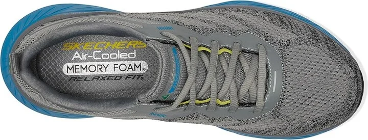 SKECHERS Edgeride Enzoh Men's Shoes Grey/Blue : 12 D - Medium, Synthetic - Image 2