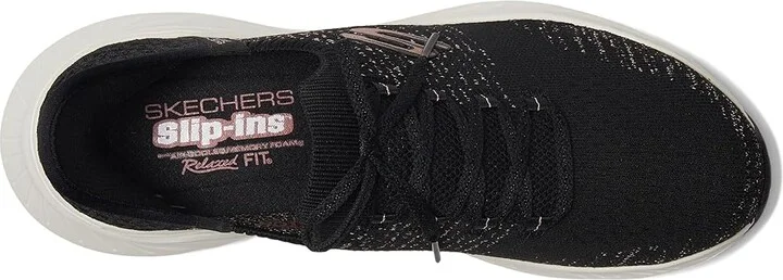 SKECHERS Edgeride Hands Free Slip-INS Women's Shoes Black Rose Gold : 9.5 B - Medium, Synthetic - Image 2