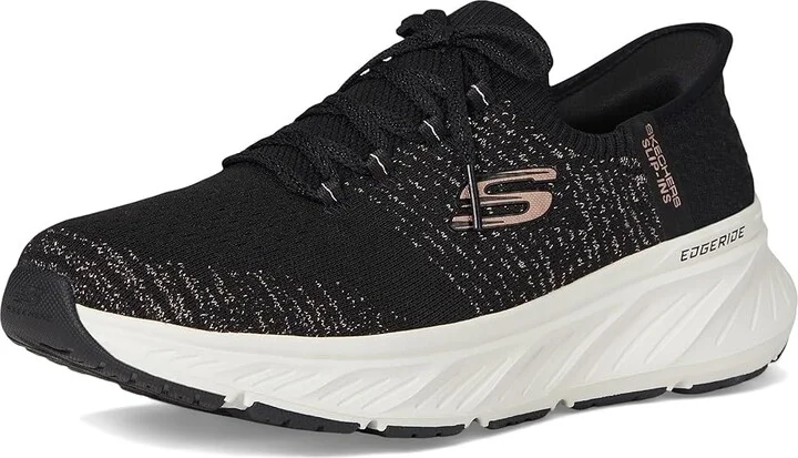 SKECHERS Edgeride Hands Free Slip-INS Women's Shoes Black Rose Gold : 9.5 B - Medium, Synthetic - Image 5