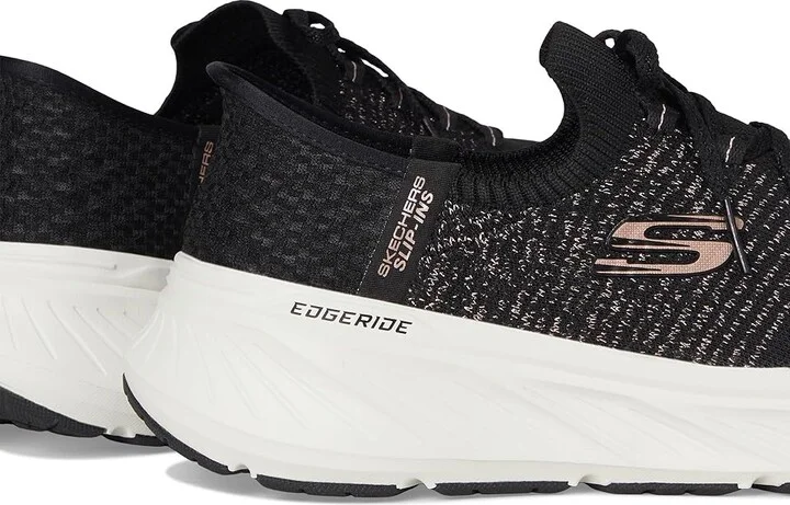 SKECHERS Edgeride Hands Free Slip-INS Women's Shoes Black Rose Gold : 9.5 B - Medium, Synthetic - Image 7