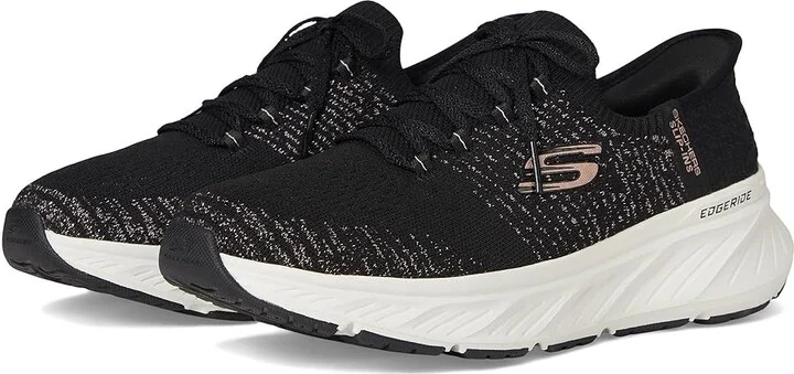 SKECHERS Edgeride Hands Free Slip-INS Women's Shoes Black Rose Gold : 9.5 B - Medium, Synthetic