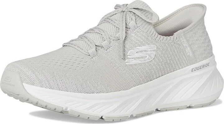 SKECHERS Edgeride Hands Free Slip-INS Women's Shoes Grey Silver : 10 B - Medium, Synthetic - Image 5