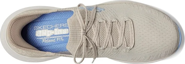 SKECHERS Edgeride Hands Free Slip - INS Women's Shoes Natural Light Blue : 6 B - Medium, Synthetic - Image 2