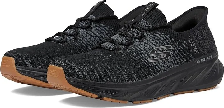 SKECHERS Edgeride Raygo Hands Free Slip-In Men's Shoes Black/Black : 9.5 D - Medium, Synthetic