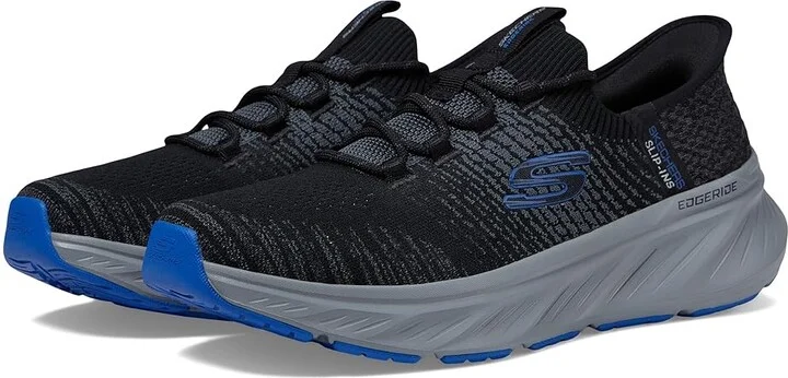 SKECHERS Edgeride Raygo Hands Free Slip-In Men's Shoes Black/Blue : 12 4E - Extra Wide, Synthetic
