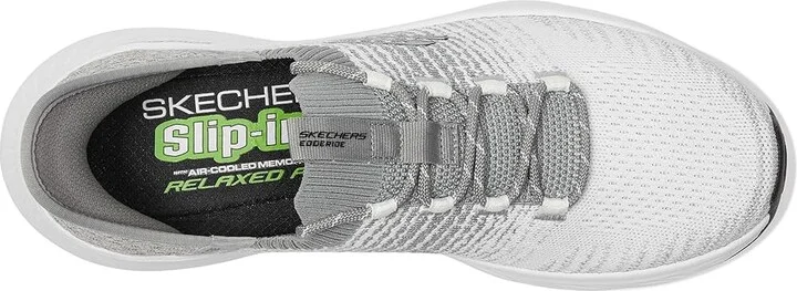 SKECHERS Edgeride Raygo Hands Free Slip-In Men's Shoes White/Grey : 6.5 4E - Extra Wide, Synthetic - Image 2