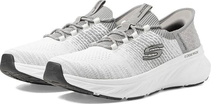 SKECHERS Edgeride Raygo Hands Free Slip-In Men's Shoes White/Grey : 6.5 4E - Extra Wide, Synthetic