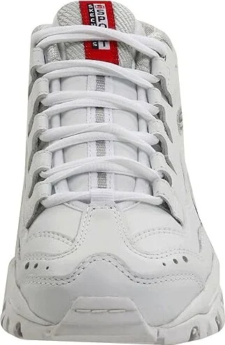 SKECHERS Energy Women's Lace up casual Shoes White Mesh/Leather : 6 B - Medium - Image 5