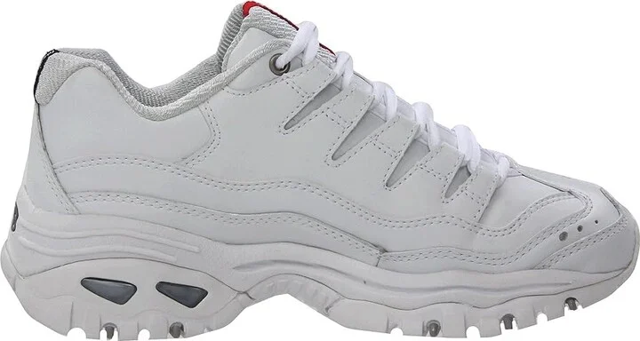 SKECHERS Energy Women's Lace up casual Shoes White Mesh/Leather : 6 B - Medium - Image 7