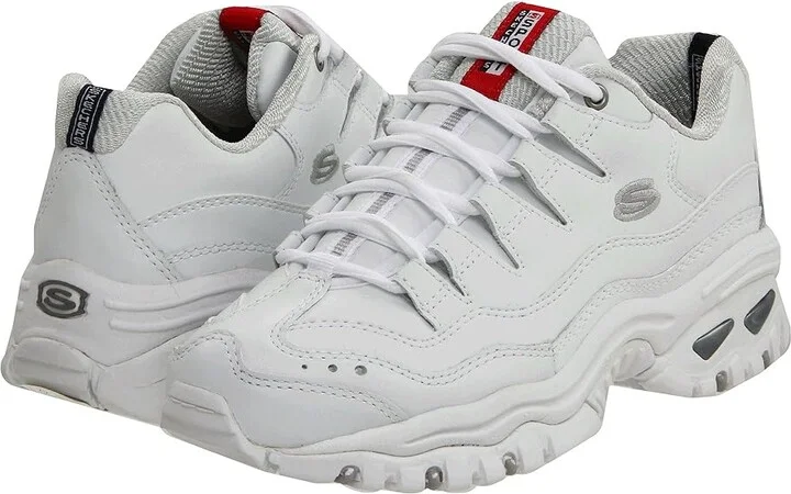 SKECHERS Energy Women's Lace up casual Shoes White Mesh/Leather : 6 B - Medium