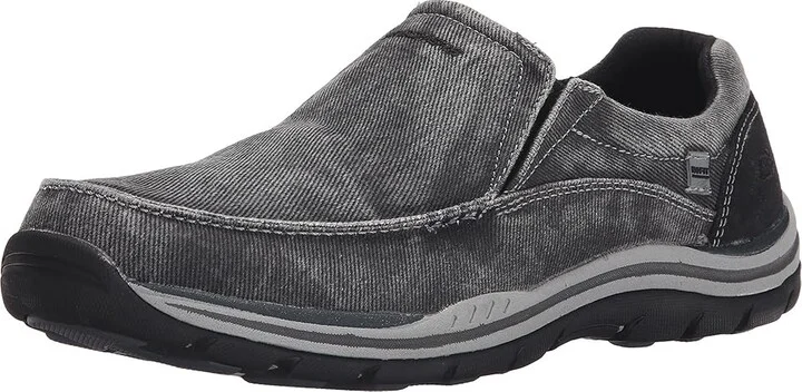 SKECHERS Expected - Avillo Men's Shoes Black : 6.5 D - Medium, Canvas/Textile - Image 2