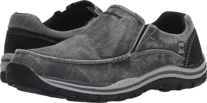 SKECHERS Expected - Avillo Men's Shoes Black : 6.5 D - Medium, Canvas/Textile