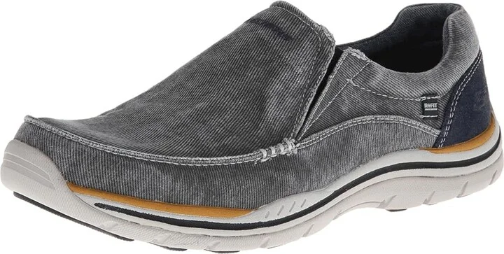 SKECHERS Expected - Avillo Men's Shoes Blue : 7 D - Medium, Canvas/Textile - Image 2