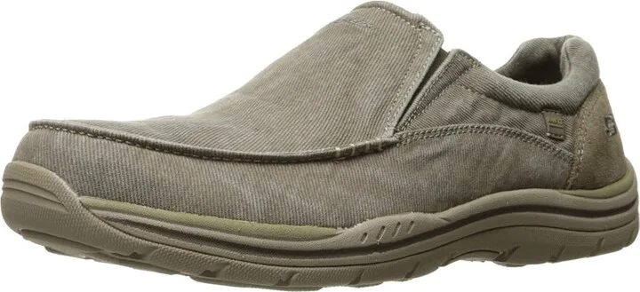 SKECHERS Expected - Avillo Men's Shoes Khaki Canvas/Suede : 6.5 D - Medium - Image 2