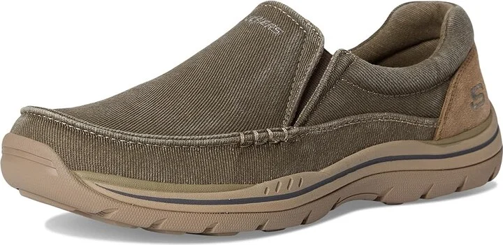 SKECHERS Expected - Avillo Men's Shoes Khaki Canvas/Suede : 6.5 D - Medium - Image 6