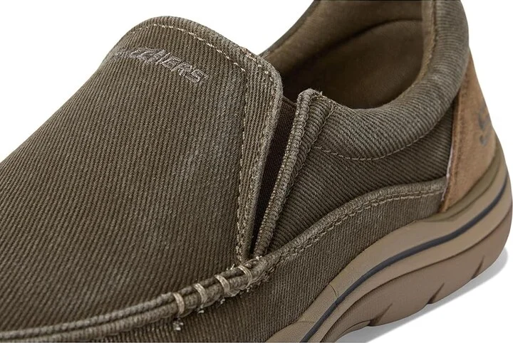 SKECHERS Expected - Avillo Men's Shoes Khaki Canvas/Suede : 6.5 D - Medium - Image 8