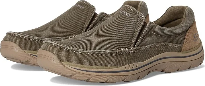SKECHERS Expected - Avillo Men's Shoes Khaki Canvas/Suede : 6.5 D - Medium