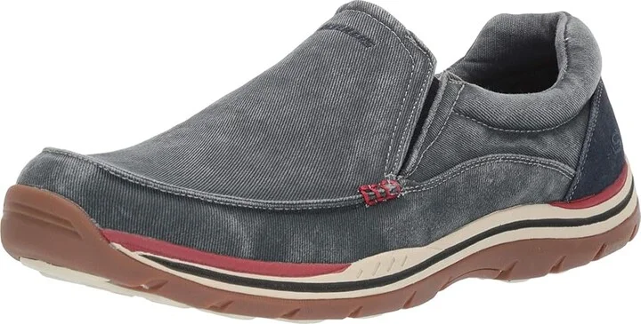SKECHERS Expected - Avillo Men's Shoes Navy : 6.5 D - Medium, Canvas/Textile - Image 2