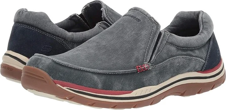 SKECHERS Expected - Avillo Men's Shoes Navy : 6.5 D - Medium, Canvas/Textile